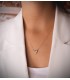 Collar Mujer Adore Corazón topacio Oro 18K, collares con piedras azules