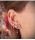 Piercing oreille Buenos Aires Or Jaune 18K zircones, helix tragus, lobe, conch, cartilage, flat.