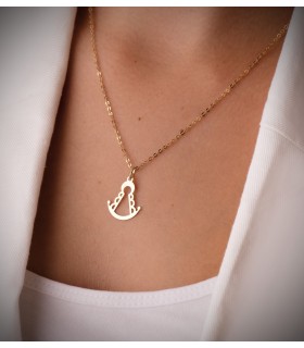 Colgante Virgen del Rocío Oro 18K 20mm