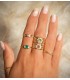 Anillo Panter Oro Amarillo 18K Esmeralda