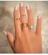 anillo ancho de mujer en oro amarillo