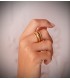 anillo ancho de mujer en oro amarillo