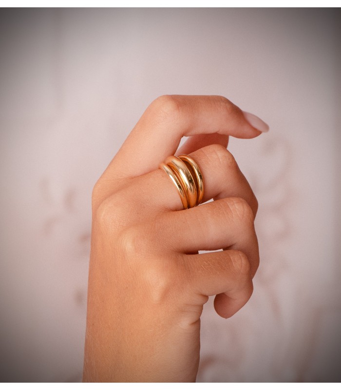 Bague jonc femme California or jaune 18K