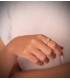Anillo con cara de medusa Oro bicolor 18K, anillos de oro para mujer modernos y clásicos.