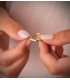 Bague avec tête de Méduse 2 ors 750, bagues femme avec gorgone