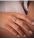 Bague diamant et émeraude en or 18 carats pour femme - Intuition.