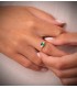 Bague diamant et émeraude en or 18 carats pour femme - Intuition.