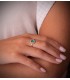 Bague Émeraude Johanna Or Bicolore 18K