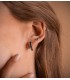 Boucles d'oreilles Mariage Chara Or 18K Topaze London Blue