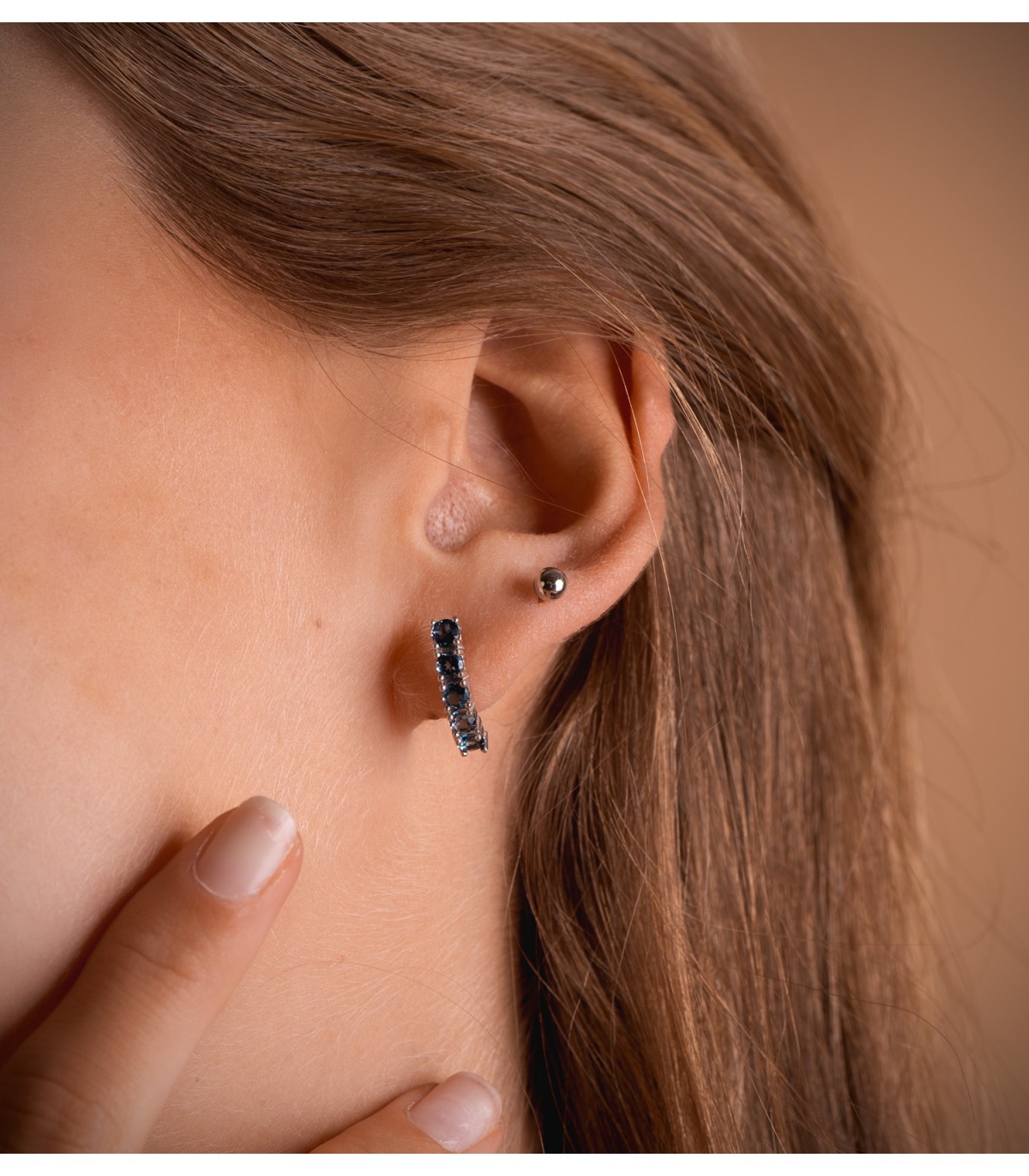 Boucles d'oreilles Mariage Chara Or 18K Topaze London Blue