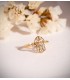 Anello Oro da donna, 750 18 carati, portafortuna mano di Fatima, motivo traforato.