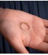 Bague en or Grain de café bicolore 18 K avec zircones, bagues fantaisie