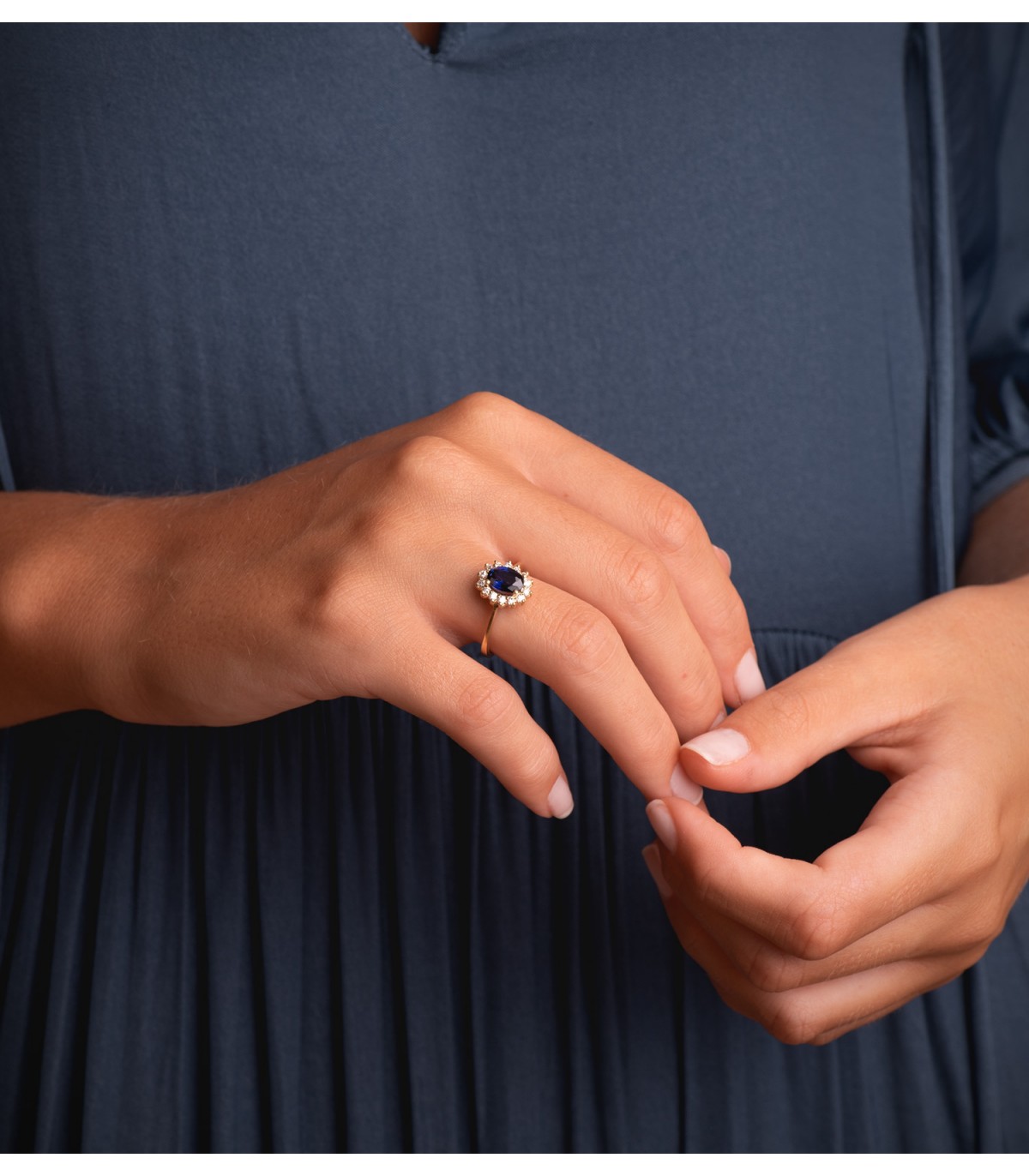 Ring mit Saphir und Diamant, Goldringe für Damen | Shop online ALDA 