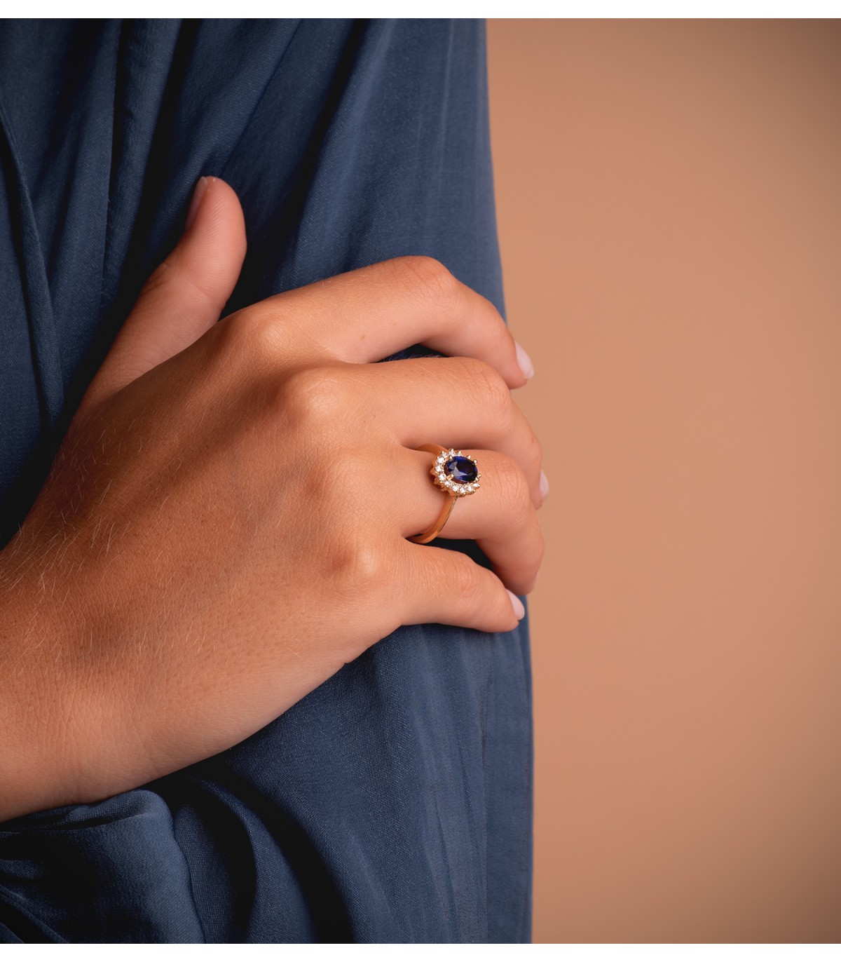 Ring mit Saphir und Diamant, Goldringe für Damen | Shop online ALDA 