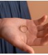 Anillo Mujer Oro Bandas Azul - sortija para mujeres, media alianza