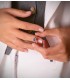 Bague Idril Or blanc 18K Diamants et Saphir