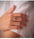Bague Idril Or blanc 18K Diamants et Saphir