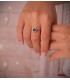 Bague Idril Or blanc 18K Diamants et Saphir
