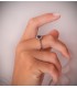 Bague Idril Or blanc 18K Diamants et Saphir