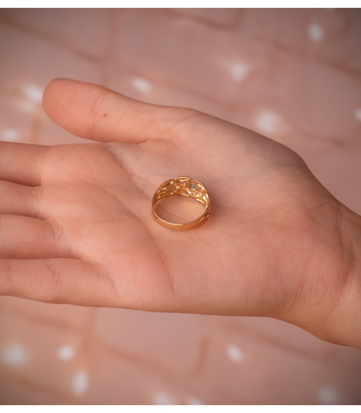 Anillo Panter Oro Amarillo 18K Esmeralda