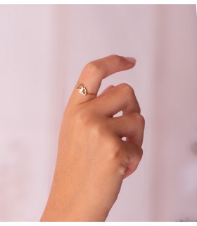 anillo de oro corazones