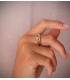 Anello a maglia oro giallo 18kt Rubino