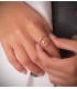 Bague cœur Kiss Me or jaune 750