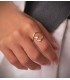 Bague cœur Kiss Me or jaune 750