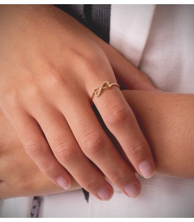 anillo de oro para mujer corazones