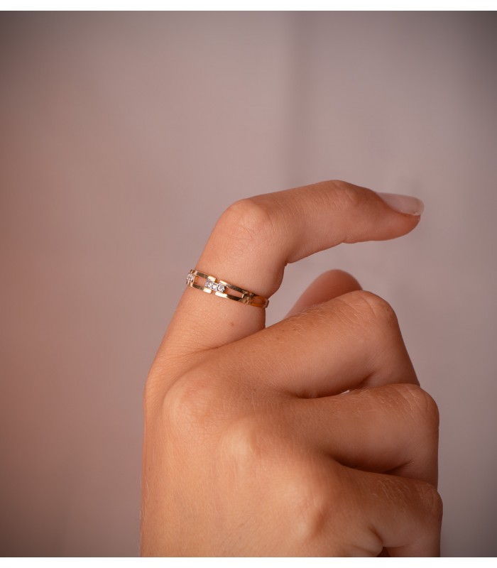 Bague Maille d'Ancre 2 Ors 750