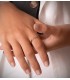 Anello Maglia Traversino oro giallo e bianco 750