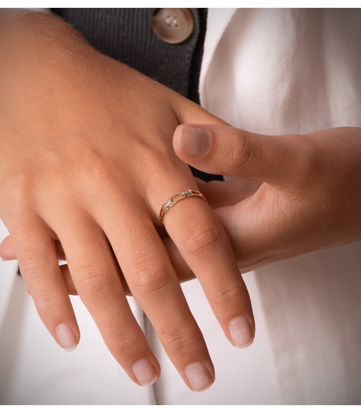 Bague Maille d'Ancre 2 Ors 750