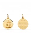 Heiliger Franziskus von Assisi Medaille 18K Gold P2878-116