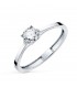 Nordlys - Anello con diamante 0.500ct solitario in oro bianco 18 carati.