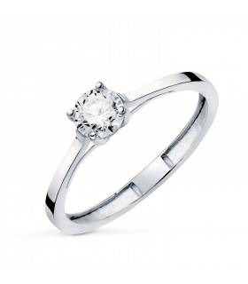 Nordlys - Bague solitaire avec diamant 0.500 carats Or blanc 18k