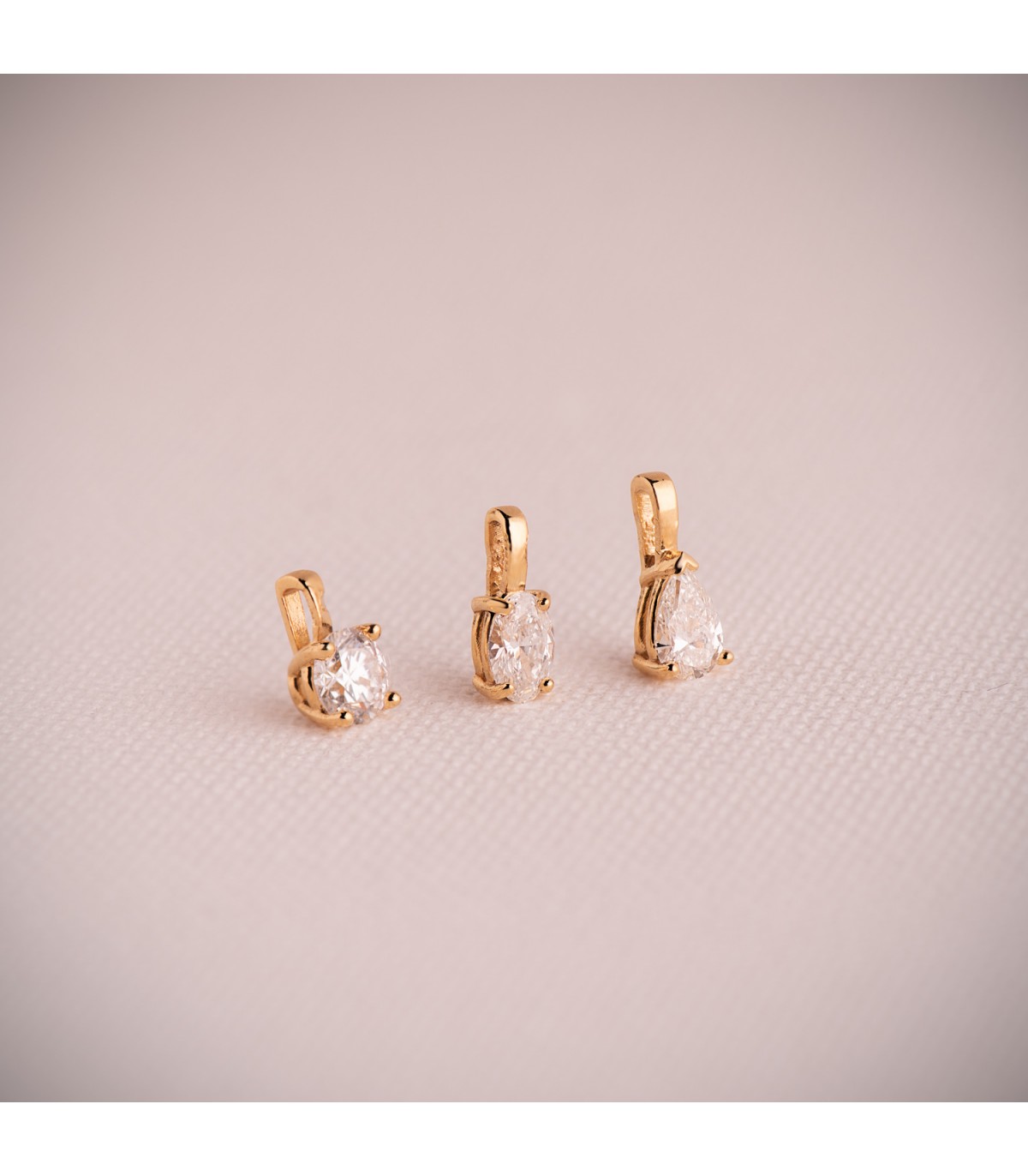 Pendentifs avec diamants in or jaune 750, cadeaux bijoux femme