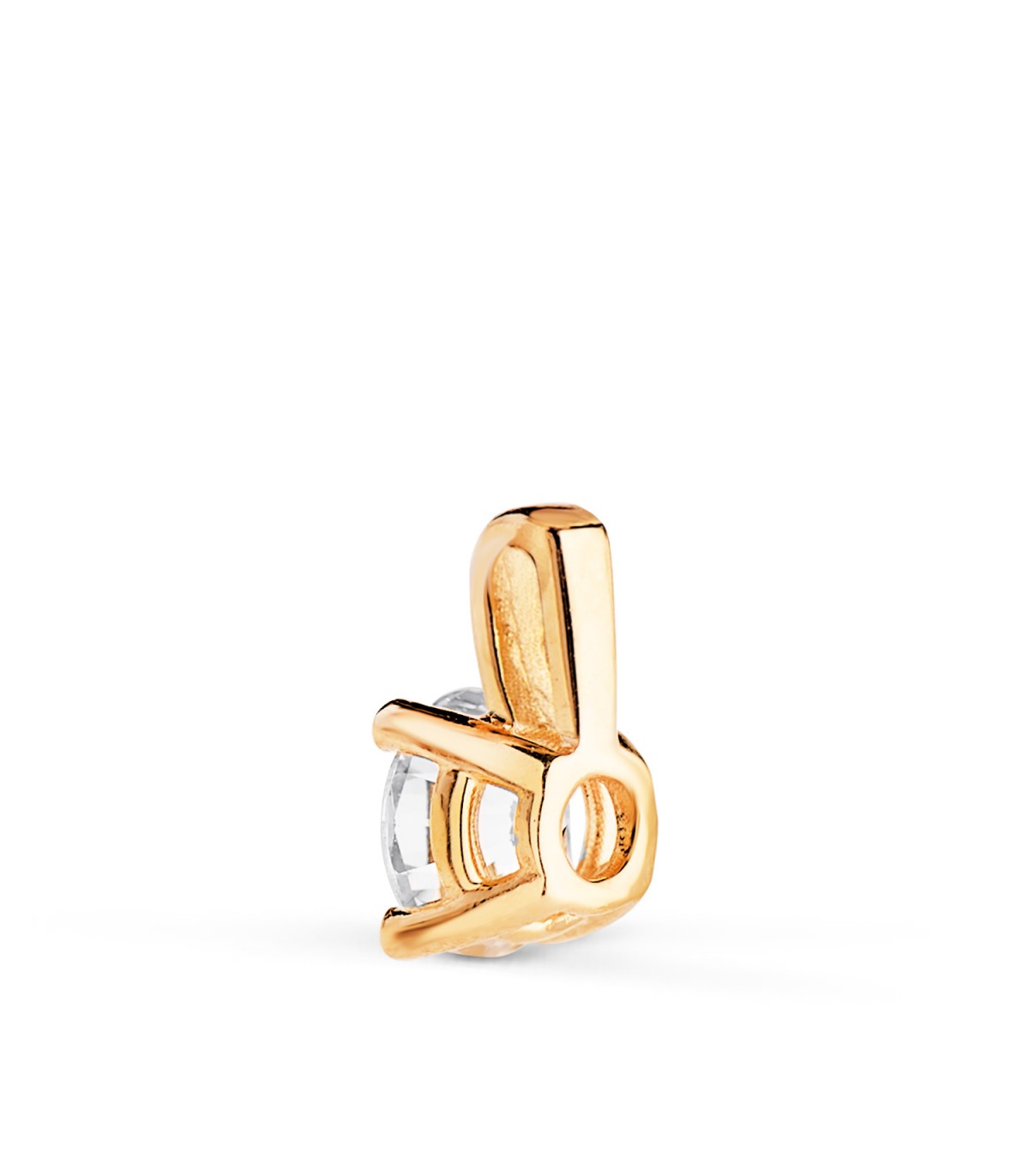 Ciondolo punto luce con diamante taglio brillante 4 griffe