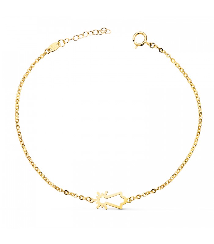 Bracciale Madonna del Pilar oro giallo 18kt, gioielli religiosi