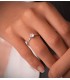 Nordlys - Anillo solitario de compromiso con Diamante 0.500 quilates y oro blanco 18 kilates