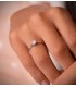 Nordlys - Anillo solitario de compromiso con Diamante 0.500 quilates y oro blanco 18 kilates
