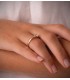 Bague diamant pour femme, 0.500 carat en Or jaune 750/1000, idéale pour mariage