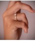 Nordlys - Anello con diamante 0.500ct solitario in oro giallo 18 carati.