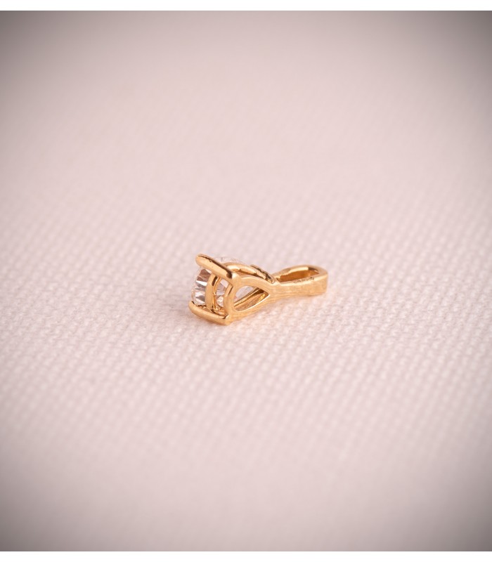 Colgantes con diamantes de oro amarillo 750, joyas regalo mujer.