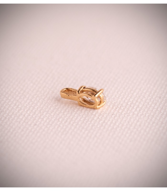 Colgantes con diamantes de oro amarillo 750, joyas regalo mujer.