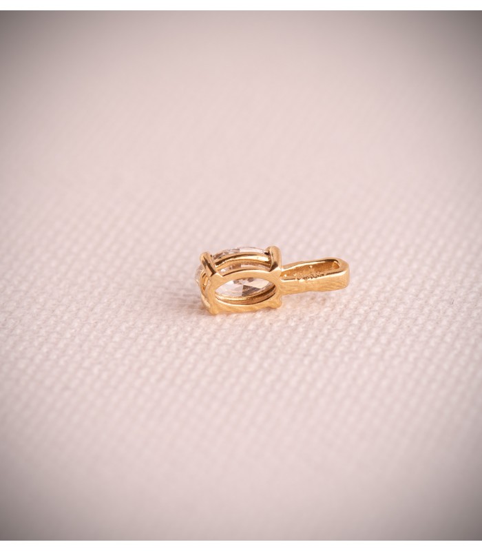 Colgantes con diamantes de oro amarillo 750, joyas regalo mujer.