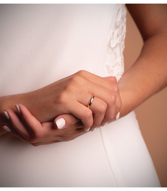 Alianza matrimonio mujer Classic. Anillo compromiso oro 18 kilates. Alda Joyeros.