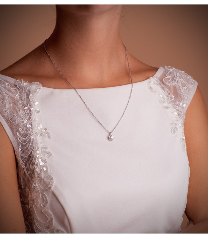 Cadena Oro Blanco 18K Forzada 1mm 50cm. Cadenas y cadenillas de mujer.