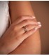 Alianza triple Dozza 2mm Oro tricolor 18K anillo boda compromiso matrimonio