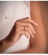 Alliance demi-jonc femme. Alliance or jaune 18 carats. Bijouterie en ligne, Alda Joyeros.