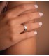 Alliance pour mariage en or bicolore 18 carats. Bijouterie en ligne.